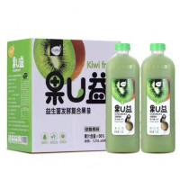 果U益益生菌發(fā)酵復合果昔獼猴桃味 1.25Lx6瓶